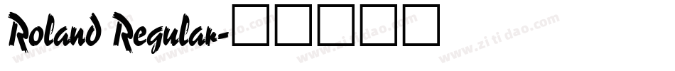 Roland Regular字体转换